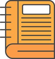 Notebook Line Filled Light Icon vector