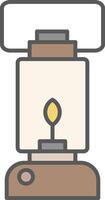 Oil Lamp Line Filled Light Icon vector