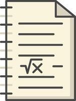 Math Line Filled Light Icon vector