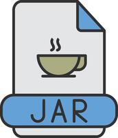 Jar Line Filled Light Icon vector