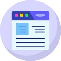 Article Glyph Flat Bubble Icon vector