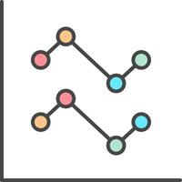 Line Chart Line Filled Light Icon vector