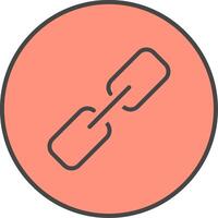 Link Line Filled Light Icon vector