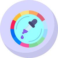 Color picker Glyph Flat Bubble Icon vector