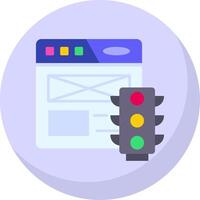 Web traffic Glyph Flat Bubble Icon vector