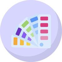 Color sample Glyph Flat Bubble Icon vector