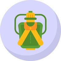 Canteen Glyph Flat Bubble Icon vector