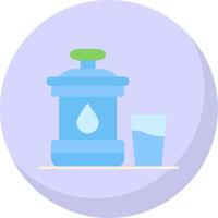 zamzam glifo plano burbuja icono vector