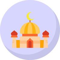 Dome Glyph Flat Bubble Icon vector