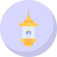 Candles Glyph Flat Bubble Icon vector