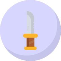 Dagger Glyph Flat Bubble Icon vector