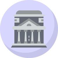 Pantheon Glyph Flat Bubble Icon vector