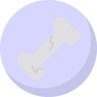 Bone Glyph Flat Bubble Icon vector