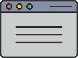 Browser Line Filled Light Icon vector