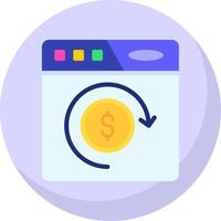 Return of investment Glyph Flat Bubble Icon vector