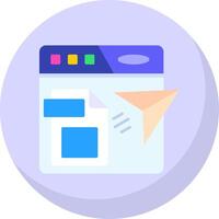 Publishing Glyph Flat Bubble Icon vector