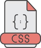 Css Line Filled Light Icon vector