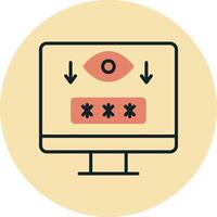 Computer Spyware Vector Icon