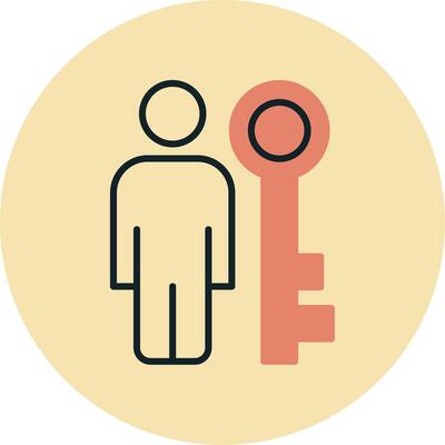 Key Person Vector Icon