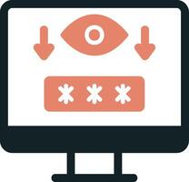 Computer Spyware Vector Icon