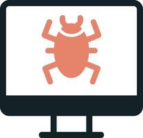 icono de vector de virus informático