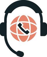 World Call Center Vector Icon