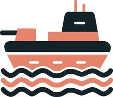 Military Ship Vector Icon