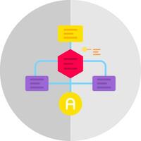 diagrama de flujo plano escala icono vector