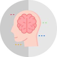 cerebro plano escala icono vector