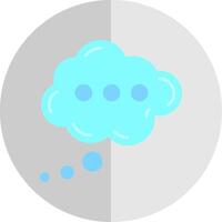 nube plano escala icono vector