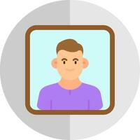 Portrait Flat Scale Icon vector