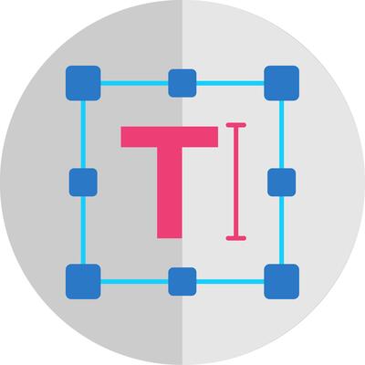 Text Flat Scale Icon