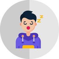 dormir plano escala icono vector