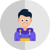 Sad Flat Scale Icon vector