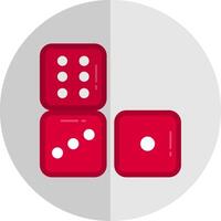 Dices Flat Scale Icon vector