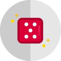 Dice five Flat Scale Icon vector