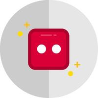 Dice two Flat Scale Icon vector