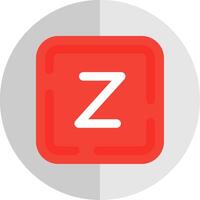 Letter z Flat Scale Icon vector