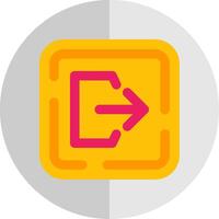 Logout Flat Scale Icon vector