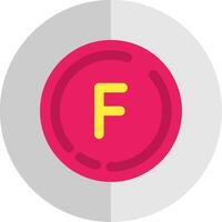 Letter f Flat Scale Icon vector