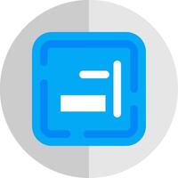 Right alignment Flat Scale Icon vector