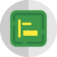 Left alignment Flat Scale Icon vector