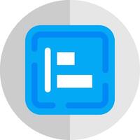 Right align Flat Scale Icon vector