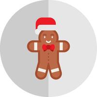 Gingerbread Flat Scale Icon vector