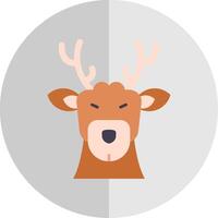 Deer Flat Scale Icon vector