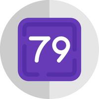 Seventy Nine Flat Scale Icon vector