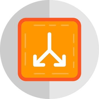 Split Flat Scale Icon vector