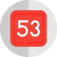 Fifty Three Flat Scale Icon vector