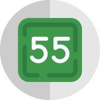 Fifty Five Flat Scale Icon vector