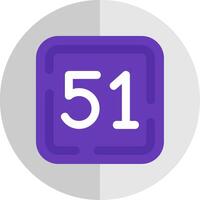 Fifty One Flat Scale Icon vector